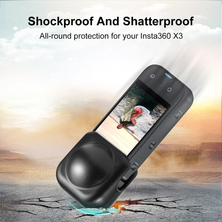 Para Insta360 X3 PULUZ Cubierta protectora de lente de silicona, Silicone Lens Cover