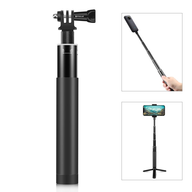 PULUZ-Palo selfie monopié de metal, 73,5 cm, con base adaptadora invisible y tornillo para Insta360 One RS / X2 / X3, 70cm Monopod