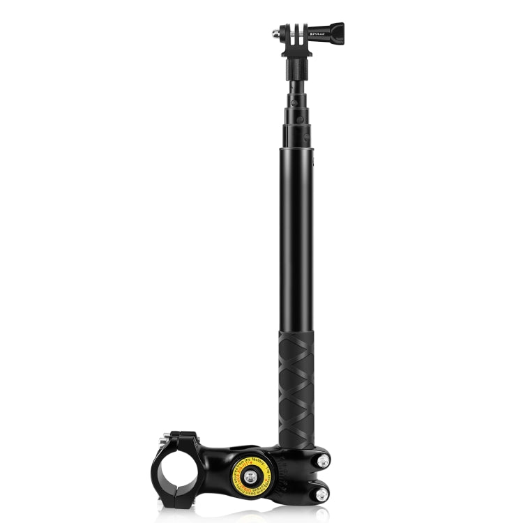 Adaptador de soporte de cámara de montaje de accesorio de manillar de bicicleta de motocicleta PULUZ con soporte monopié, Motorcycle Monopod Stand