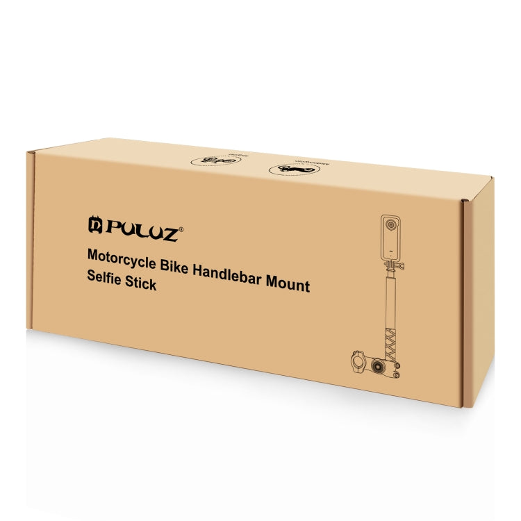 Adaptador de soporte de cámara de montaje de accesorio de manillar de bicicleta de motocicleta PULUZ con soporte monopié, Motorcycle Monopod Stand