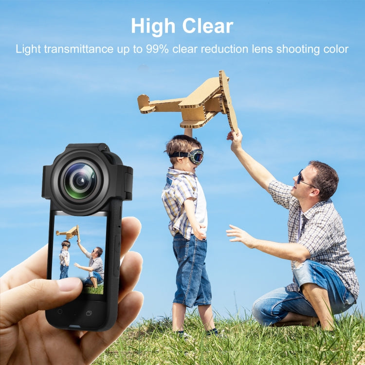Para Insta360 X3 PULUZ actualización cubierta protectora de lente de vidrio óptico, Upgrade Lens Guard