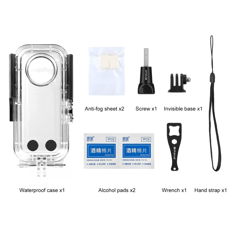 Para Insta360 X3 PULUZ 30m carcasa impermeable subacuática, 30m Waterproof Case
