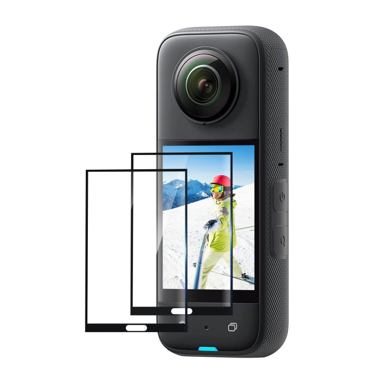 Para Insta360 X3 PULUZ 2 uds película de pantalla curva HD, For Insta360 X3