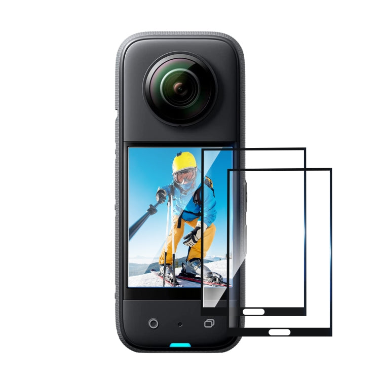 Para Insta360 X3 PULUZ 2 uds película de pantalla curva HD, For Insta360 X3