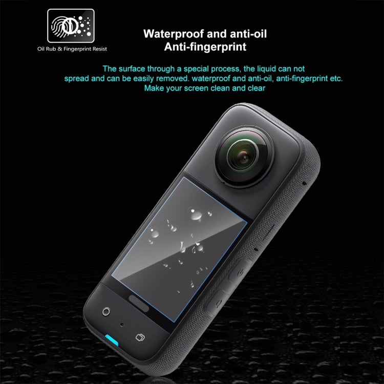 Para Insta360 X3 PULUZ 2 uds película de pantalla curva HD, For Insta360 X3