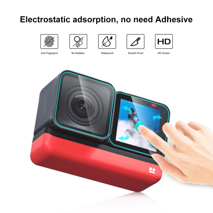 Para Insta360 One RS PULUZ Pantalla 3 en 1 + Lente 4K + Película de vidrio templado con lente Leica, For Insta360 One RS