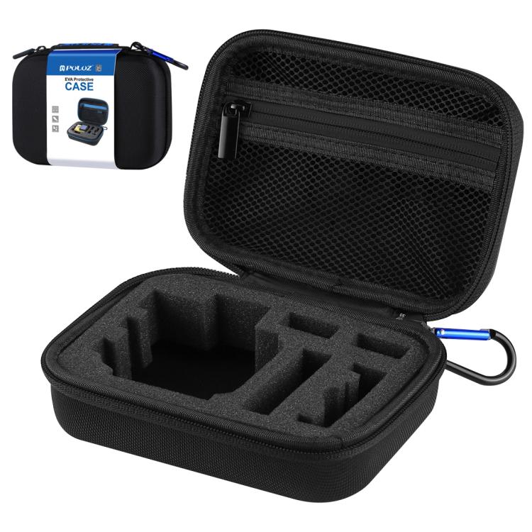 PULUZ Estuche de viaje y transporte impermeable para GoPro, DJI Osmo Action y otros accesorios de cámaras deportivas, tamaño pequeño: 16 cm x 12 cm x 7 cm, US Stock Black, UK Stock Black, For GoPro, Size: 16cm x 12cm x 7cm
