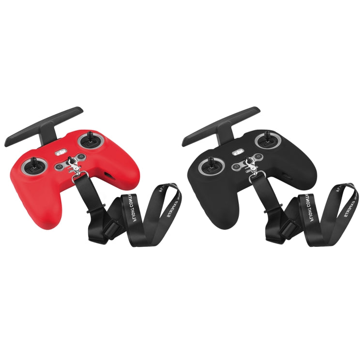 Para DJI FPV Combo Control remoto PULUZ Funda protectora de silicona con correa para el cuello, For DJI FPV Combo Remote Control with Neck Strap
