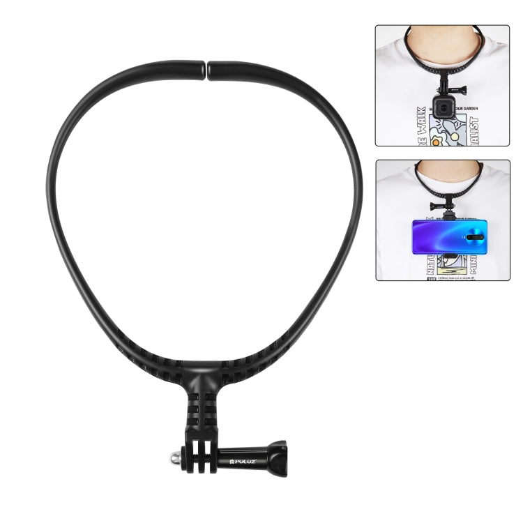 PULUZ Lazy Soporte de cuello ajustable para cámaras de acción GoPro, Neck Bracket