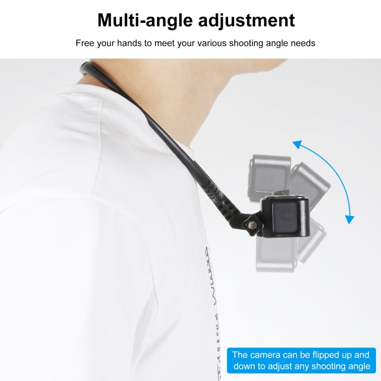 PULUZ Lazy Soporte de cuello ajustable para cámaras de acción GoPro, Neck Bracket