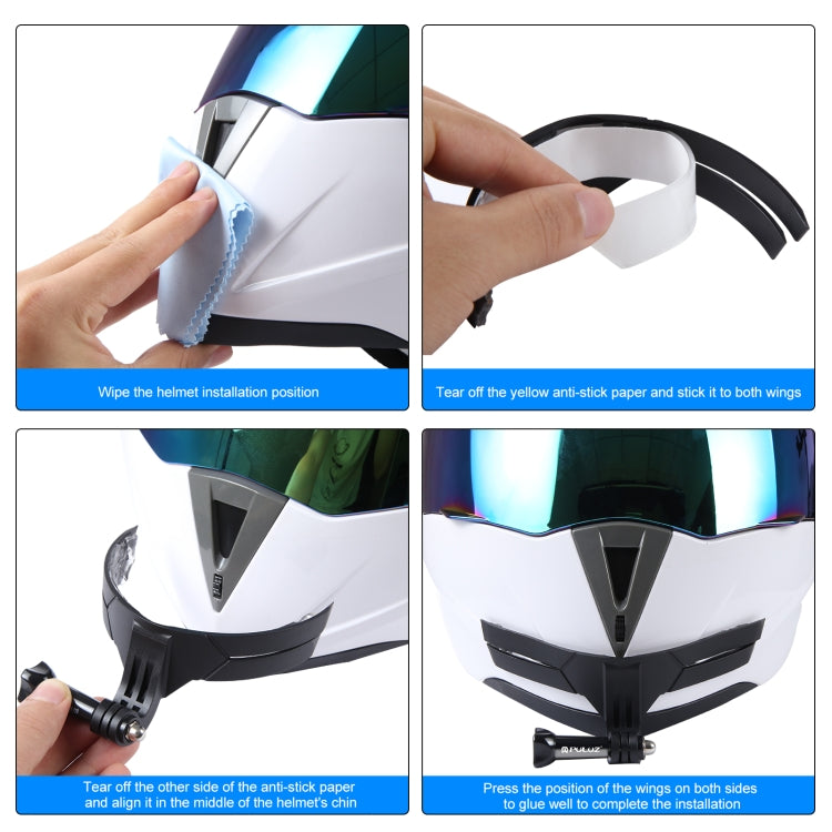 PULUZ Cámara de acción de flexión Casco de motocicleta Montura de barbilla, Helmet Chin Mount