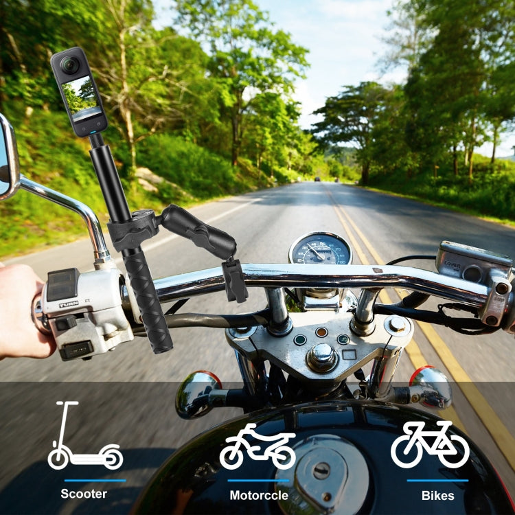 PULUZ Motocicleta Dualheads Cangrejo Abrazadera Manillar Montaje fijo para GoPro y otras cámaras de acción