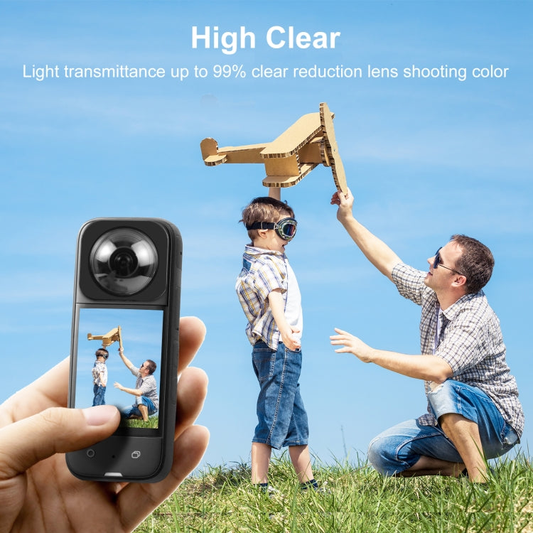 Para Insta360 X3 PULUZ Lens Guard Cubierta protectora de vidrio óptico, For Insta360 X3 Optical Glass Lens Guard