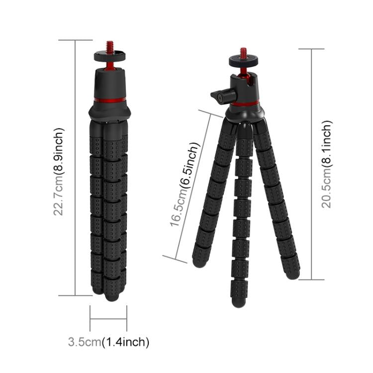 Soporte de trípode flexible PULUZ Mini Octopus con control remoto para cámaras SLR, GoPro, teléfono celular