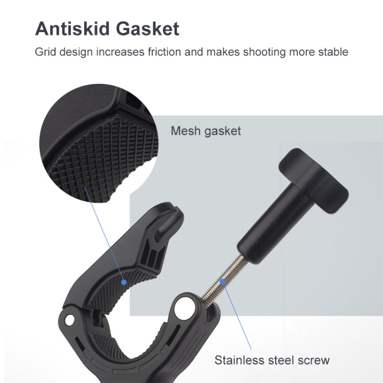 Soporte de brazo de manillar PULUZ con abrazadera de teléfono y adaptador de montaje y tornillo largo, Handlebar Mount