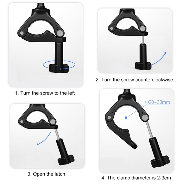 Soporte de brazo de manillar PULUZ con abrazadera de teléfono y adaptador de montaje y tornillo largo, Handlebar Mount
