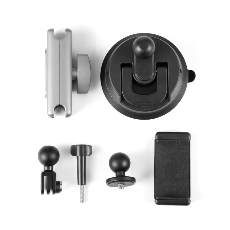 Soporte de brazo de ventosa para automóvil PULUZ con adaptador de montaje y tornillo largo, Suction Cup Mount