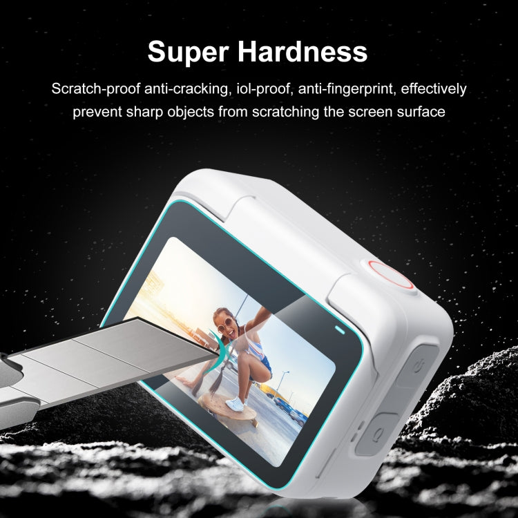Para Insta360 GO 3 PULUZ 2 en 1 Pantalla y lente Película de vidrio templado, Tempered Glass Film