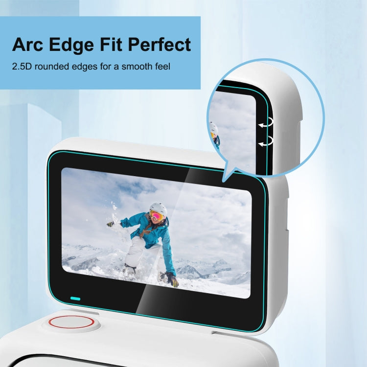 Para Insta360 GO 3 PULUZ 2 en 1 Pantalla y lente Película de vidrio templado, Tempered Glass Film