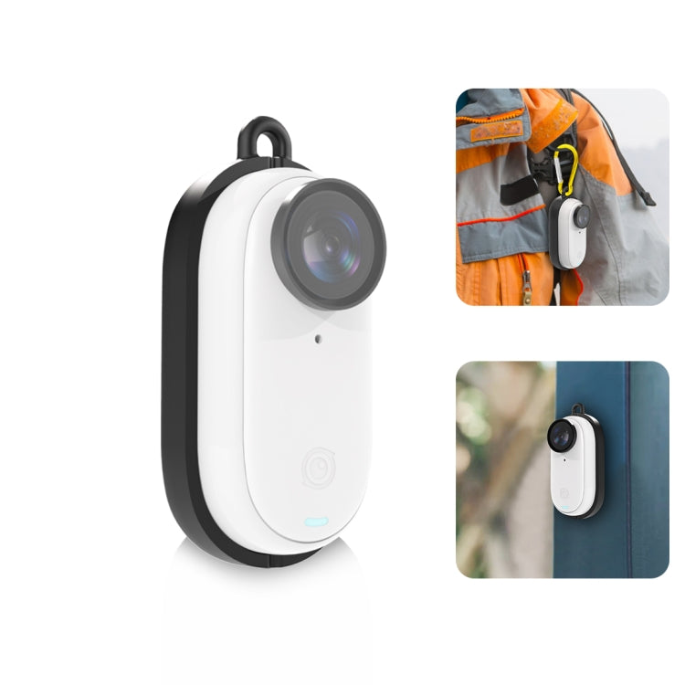 Para Insta360 GO 3 PULUZ cuerpo magnético plástico protector marco jaula con mosquetón, Magnetic Frame with Carabiner