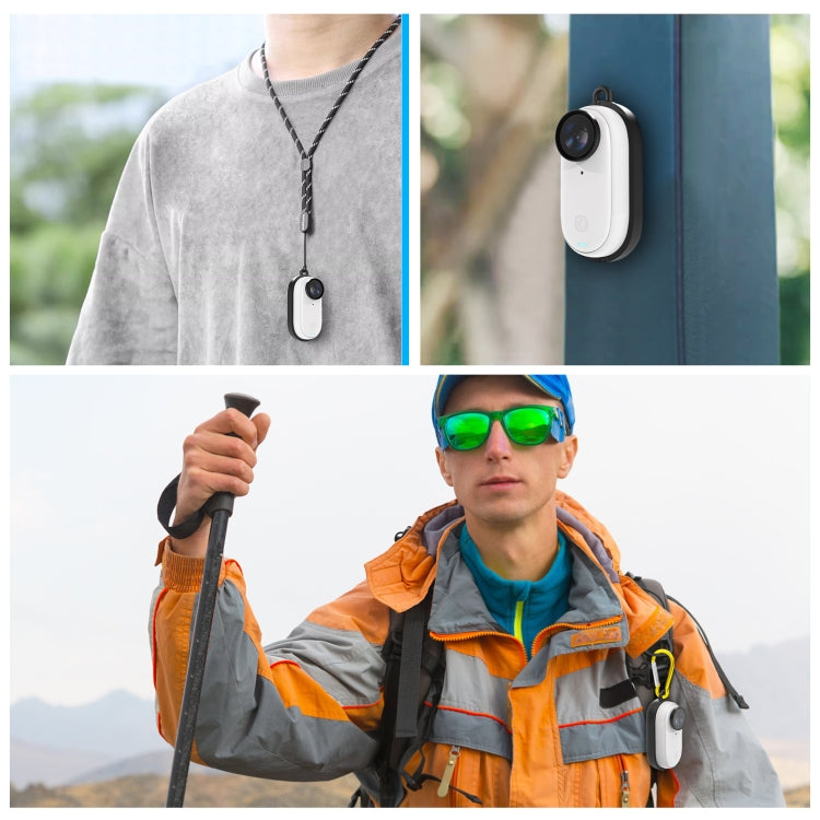 Para Insta360 GO 3 PULUZ cuerpo magnético plástico protector marco jaula con mosquetón, Magnetic Frame with Carabiner