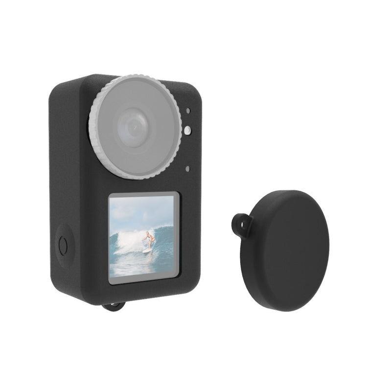 Para DJI Osmo Action 4 / 3 PULUZ Funda protectora de silicona con tapa de lente, For DJI Osmo Action 4 / 3
