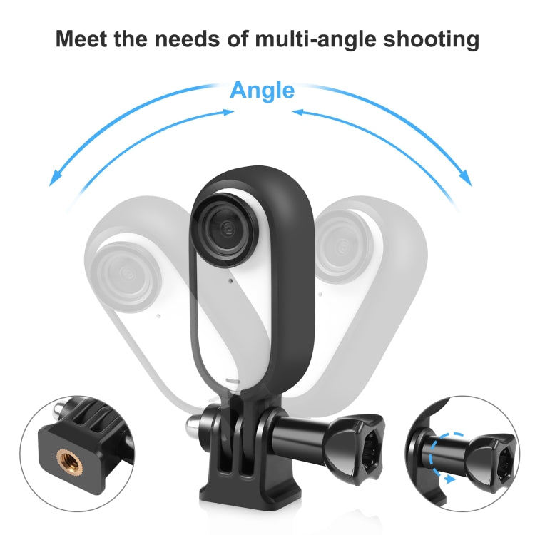 Para Insta360 GO 3 PULUZ Cuerpo Marco protector de plástico Jaula con tornillo y adaptador, Protective Frame Cage with Screw & Adapte