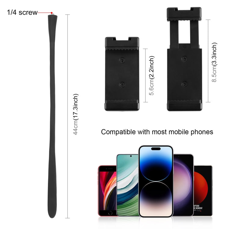 Soporte de montaje de clip flexible de silicona PULUZ con abrazadera para teléfono para teléfonos / GoPro, Silicone Flexible Clip
