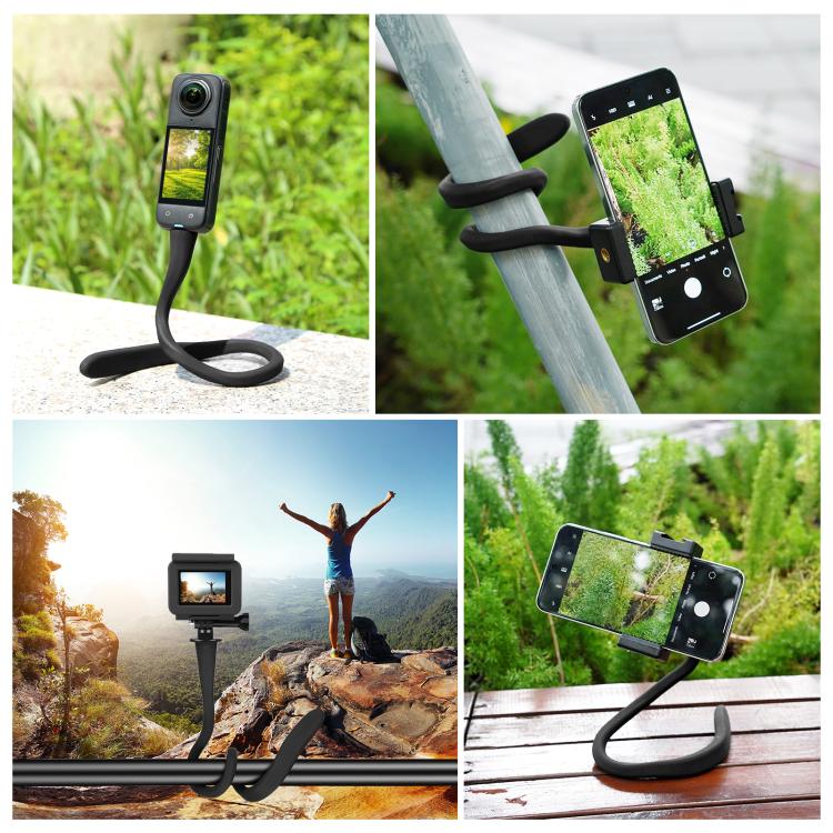 Soporte de montaje de clip flexible de silicona PULUZ con abrazadera para teléfono para teléfonos / GoPro, Silicone Flexible Clip