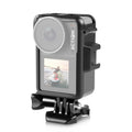 Para DJI Osmo Action 4/3 PULUZ Jaula de marco protector de plástico vertical con zapatos fríos, For DJI Osmo Action 5 Pro / 4 / 3 Vertical Cage