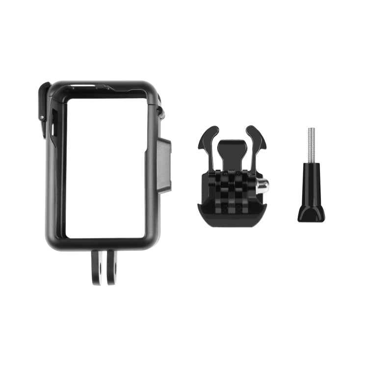 Para DJI Osmo Action 4/3 PULUZ Jaula de marco protector de plástico vertical con zapatos fríos, For DJI Osmo Action 5 Pro / 4 / 3 Vertical Cage