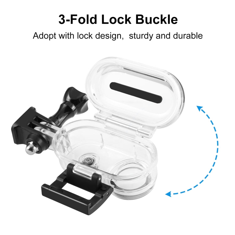Para Insta360 GO 3 PULUZ 40m Funda carcasa impermeable subacuática con adaptador de base y tornillo, 40m Waterproof Housing Case