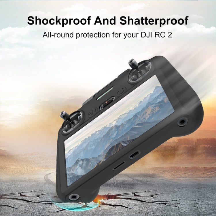 Para DJI Mini 4 Pro / Air 3 Control remoto / DJI RC 2 con pantalla Funda protectora de silicona PULUZ, For DJI RC 2