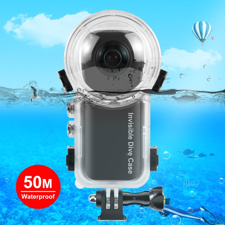 Para Insta360 X3 PULUZ 50m Estuche de buceo sellado impermeable, Invisible Dive Case