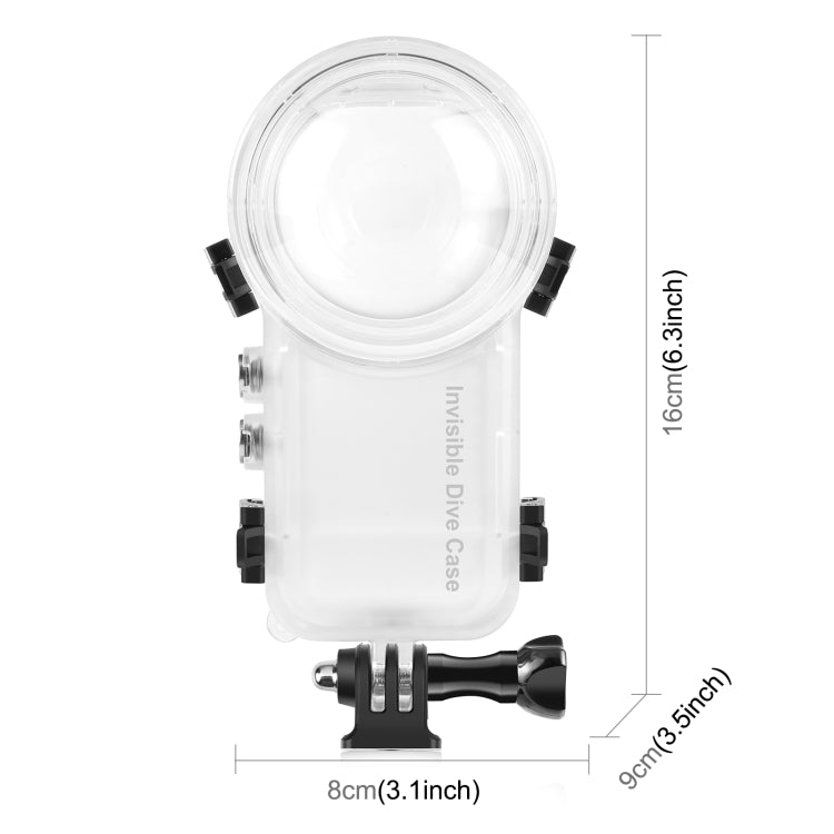 Para Insta360 X3 PULUZ 50m Estuche de buceo sellado impermeable, Invisible Dive Case