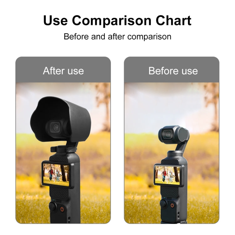 Para DJI OSMO Pocket 3 Parasol Cubierta protectora de lente Capucha, Sunshade