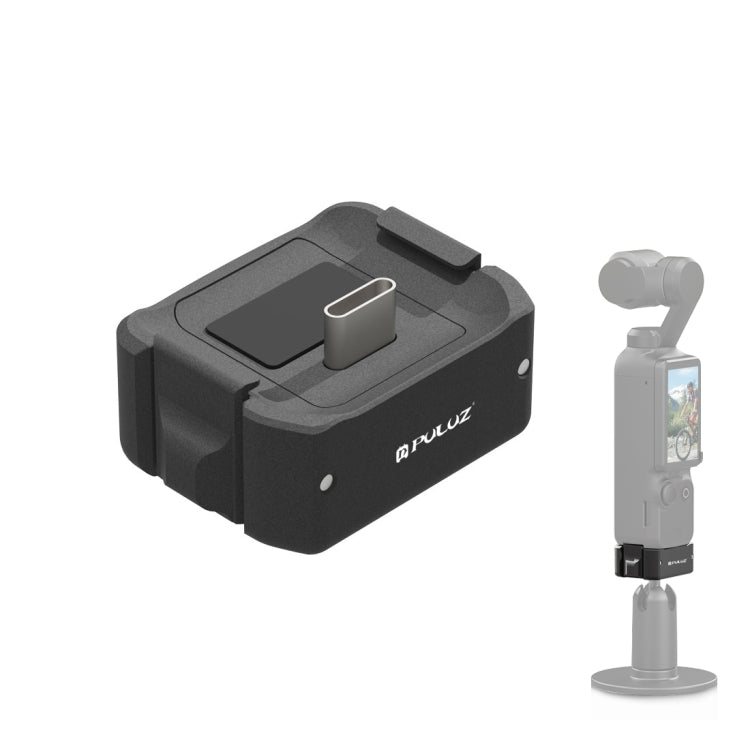 Para DJI OSMO Pocket 3 PULUZ USB-C / Type-C Base de carga de escritorio Soporte de aleación de aluminio, Desktop Charging Base