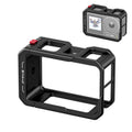 Marco adaptador de expansión de jaula de aleación de aluminio con cubierta de lente para DJI Osmo Action 5 Pro/4/3 PULUZ, For DJI Osmo Action 5 Pro / 4 / 3
