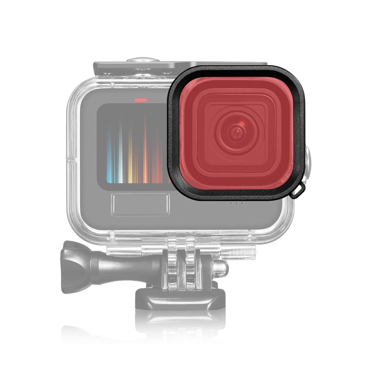 Para GoPro HERO12 negro/11 negro/10 negro/9 negro PULUZ carcasa cuadrada filtro de lente de Color de buceo, For GoPro Hero11 Black / HERO10 Black / HERO9 Black