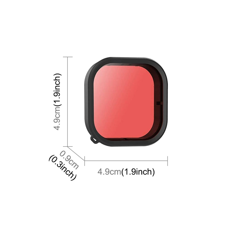 Para GoPro HERO12 negro/11 negro/10 negro/9 negro PULUZ carcasa cuadrada filtro de lente de Color de buceo, For GoPro Hero11 Black / HERO10 Black / HERO9 Black