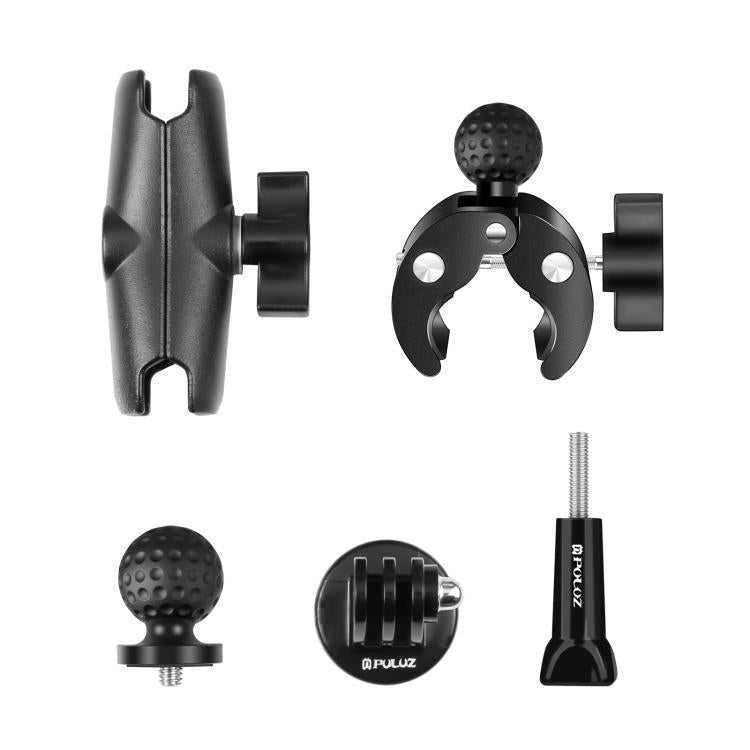 Soporte de montaje fijo para manillar con abrazadera de cangrejo para motocicleta PULUZ para GoPro y otras cámaras de acción, Crab Clamp Mount