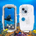 PULUZ Estuche de buceo impermeable de 40 m / 130 pies para iPhone 15 Pro / 14/14 Pro / 13/13 Pro / 12/12 Pro, con válvula unidireccional para tomar fotografías y videos cubierta de carcasa subacuática, For iPhone 16 / 15 / 15 Pro, For iPhone 14 / 14 Pro