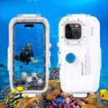 PULUZ Estuche de buceo impermeable de 40 m / 130 pies para iPhone 14 Plus / 14 Pro Max / 13 Pro Max / 12 Pro Max / 11 Pro Max, con válvula unidireccional para tomar fotografías y videos cubierta de carcasa subacuática                                   ...