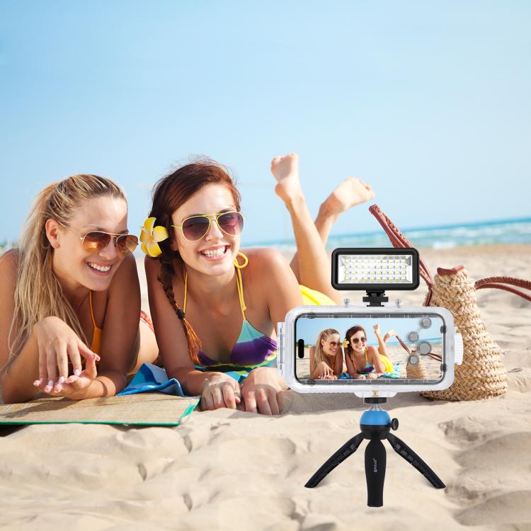 Funda impermeable para buceo PULUZ de 40 m/130 pies con válvula unidireccional para iPhone 16 Pro Max. Carcasa sumergible para fotos y vídeos., For iPhone 16 Pro Max (White), For iPhone 16 Pro Max (Transparent)