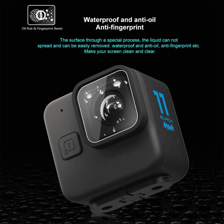 Para GoPro Hero11 Black Mini PULUZ 2 piezas Película de vidrio templado para lentes, For GoPro Hero11 Black Mini