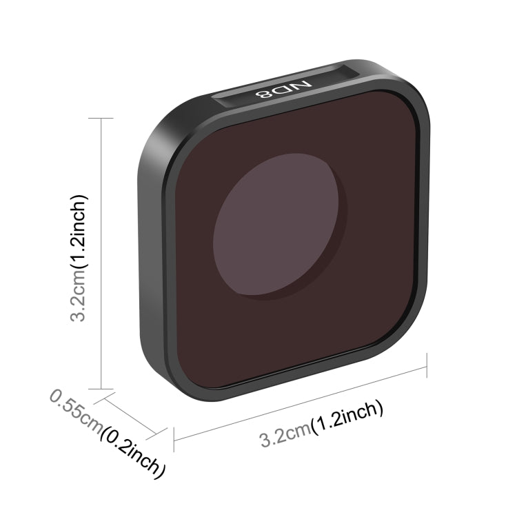 Filtro de lente ND8 para cámara de acción PULUZ para GoPro Hero11 Black / Hero11 Black mini / HERO10 Black / HERO9 Black, ND8