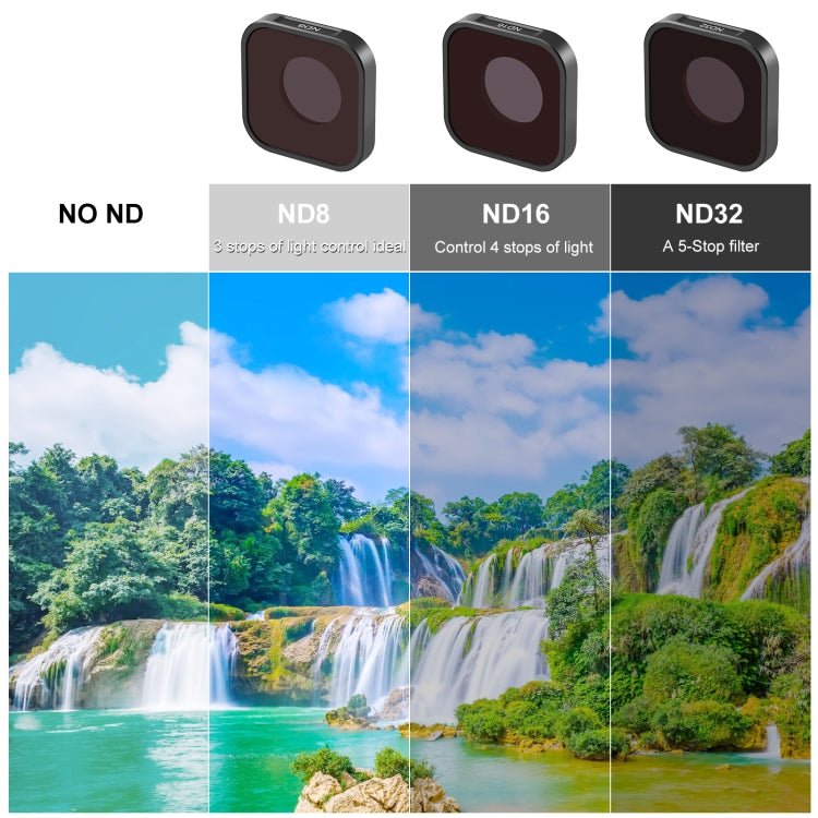 Filtro de lente ND8 para cámara de acción PULUZ para GoPro Hero11 Black / Hero11 Black mini / HERO10 Black / HERO9 Black, ND8
