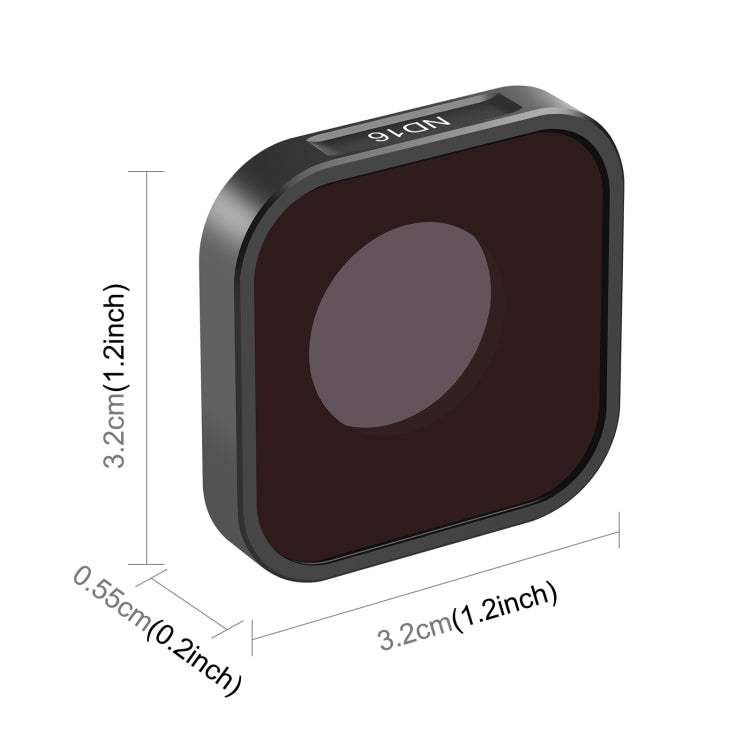Cámara de acción PULUZ Filtro de lente ND16 para GoPro Hero11 Black / Hero11 Black mini / HERO10 Black / HERO9 Black, ND16