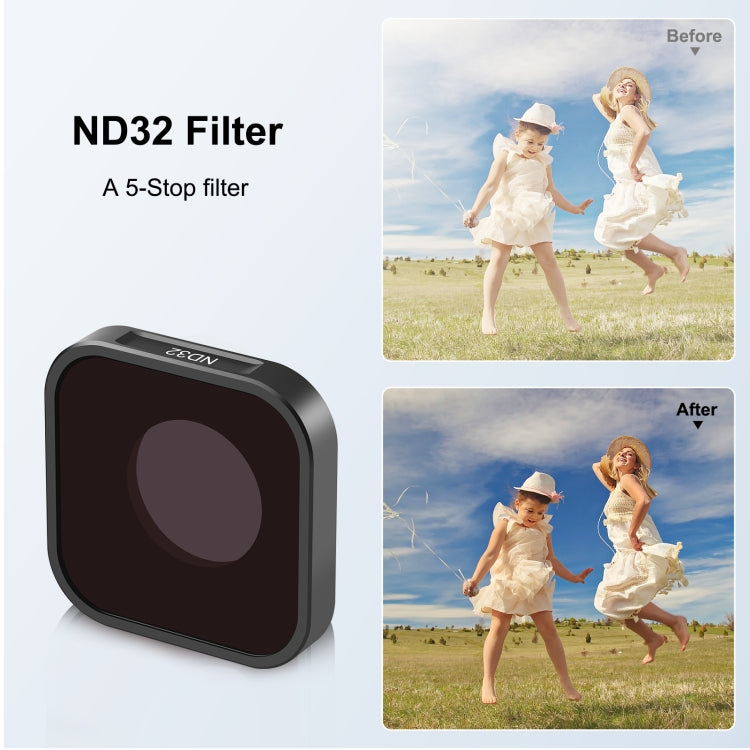 Cámara de acción PULUZ Filtro de lente ND32 para GoPro Hero11 Black / Hero11 Black mini / HERO10 Black / HERO9 Black, ND32