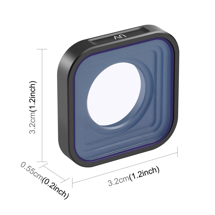 Filtro de lente UV para cámara de acción PULUZ para GoPro Hero11 Black / Hero11 Black mini / HERO10 Black / HERO9 Black, UV